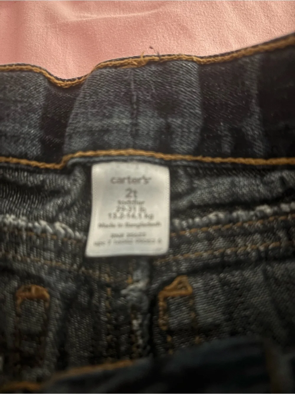 Carter's Dark Blue Denim Jeans with Butterfly Patch